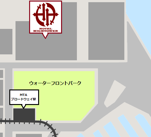 ホテルへのアクセスマップ